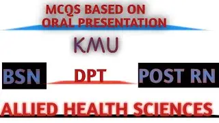 Mcqs based on Oral Presentation|| BSN|| POST RN || Allied Health sciences || English with Zubair