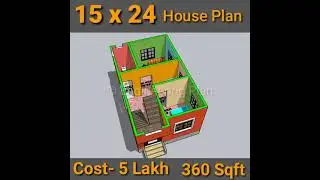 15 x 24 Small House Plan #shorts