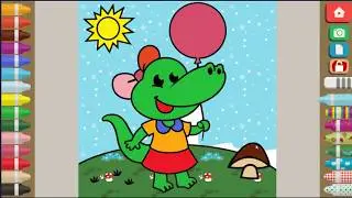 Cute Crocodile Coloring Pages for Children