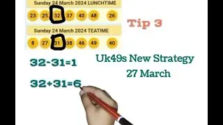 Introducing new UK49s simple strategy | How to calculate Uk49s lotto winning numbers|27 March