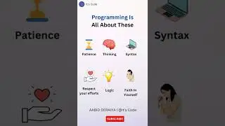 Programming is All About These Things 👨‍💻 