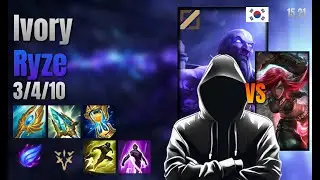 Ivory Mid Ryze vs Katarina lol KR solo rank Full Game 15.21 | Ivory 라이즈 vs 카타리나