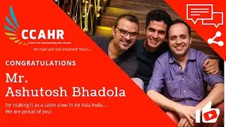 CCAHR trainee Mr. Ashutosh Bhadola gets success in Air Asia interviews