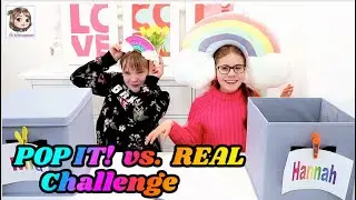 POP IT vs. REAL CHALLENGE 😅 Hannah vs. ihre Freundin Mia im Fidget Battle um einen Laptop !? 💻