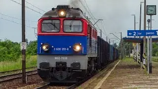 Unikatowy spalinow&oacute;z M62-7038 ORION Kolej z węglarkami w Nakle Śląskim