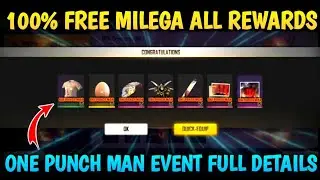 ONE PUNCH MAN EVENT FULL DETAILS IN FREE FIRE || HOW TO GET FREE ONE PUNCH MAN EVENT ALL REWARDS ||