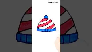 Easy cap drawing for kids #kidsart #kids #kidstv #draw #fun #kidsvideo #shorts #reel #ytshorts #diy
