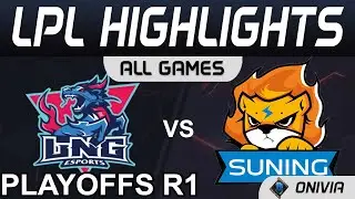 LNG vs SN Highlights ALL GAMES LPL Summer Playoffs R1 2021 LNG Esports vs Suning by Onivia