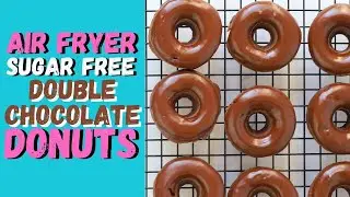 How to make Sugar Free Double Chocolate Donuts in the Air Fryer? | Keto | Low Carb