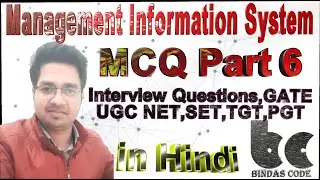 Management Information System(MIS) MCQ part 6 in Hindi - Interview Questions