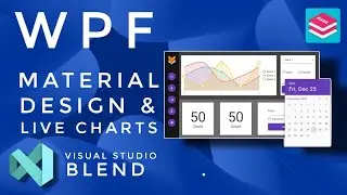WPF Tutorial : Material Design UI in Visual studio blend 2019 | Live Charts | C# WPF | Source Code