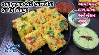 સાંજ માટે ગરમાગરમ આથાં વગર,દાળ,ચોખા અને બેસન વગરનવા દુધી મિલેટ લાઈવ ઢોકળા| live dhokla ❤️ FoodShyama