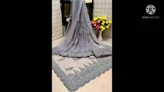 NEW SAREE COLLECTION IN HEAVY NYLON NET WITH DESIGNER EMBROIDERY