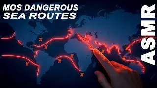 ASMR: Tracing the World’s Deadliest 🏴‍☠️ Sea Routes 🚢 (Whispered ASMR + map tracing)