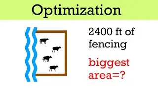 Optimization: A farmer has 2400 ft of fencing and wants to fence off a rectangular field...