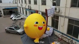 advertising giant fruit yellow cartoon Inflatable lemon model outdoor decor