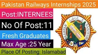 Pakistan Railways Internships 2025 🚆 | Call Center Jobs | Fresh Graduates Apply 🇵🇰