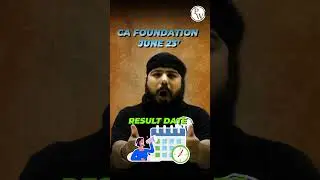 CA Foundation Result June 2023 Date Announced Breaking News📢 #PW #Shorts #CAFoundationResult