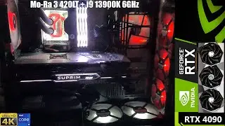 Радиатор Mo-Ra 3 420LT, эффективность охлаждения EK Quantum Velocity 2 | i9 13900K 6 ГГц