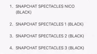 Snapchat spectacles (NICO, 1, 2 & 3)