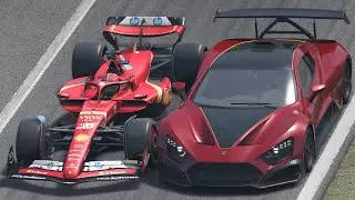 Ferrari F1 2024 vs Zenvo TSR-S at Monza