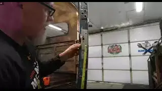 1941 Chevy Truck Restoration, Install the bear claw latch on the suicide door