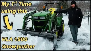 1st. Time using the HLA 1500 Snow pusher!! #johndeeretractor