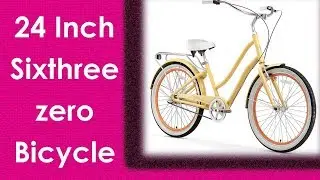 24 Inch sixthreezero Bicycle | Color: Cream w/ Brown Seat/Grips | Bicycle Square