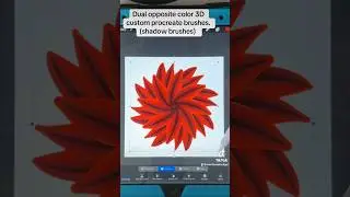 Using 3-D brushes in procreate to make an easy 3-D image using dual colored 3-D brush #procreate