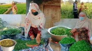 Sarson ka Saag Chawal ki Roti | Traditional Food | Desi Village Life | Village Festival