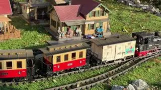 Kleine Gartenbahn Fahrt in der Weihnachtssonne 2025