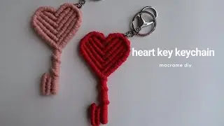 DIY Macrame Heart Keychain | Handmade Valentine&rsquo;s Day Gift | Beginner Tutorial