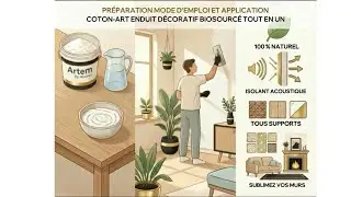 Enduit Coton-Art : préparation et application (sac 500 gr) I Alternative peinture et papier peint