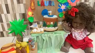 Fiz uma festa de aniversário da Moana para a Laurinha e ninguém foi-ela ficou triste/Milli Produções