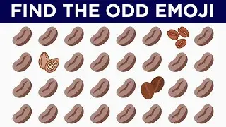 Find The Odd Emoji Out coffee bean logo #123 - Easy level by Imis