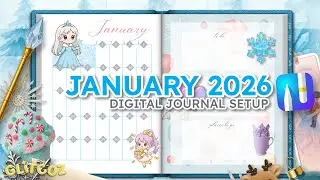 January 2026 Digital Journal Setup - Winter Theme on Noteful app (iPad) - Tutorial and Tips - course
