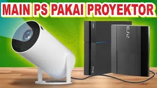 Nyobain Main PS3 & PS4 Pakai PROYEKTOR‼️ dengan Mini Projector XGODY GIMBAL 3‼️
