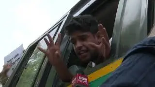 FB live - students protesting bulldozer action by the UP government!