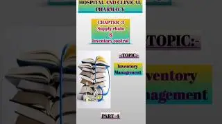 What is Inventory Management? |CH -3| Hospital & clinical pharmacy |#shorts #pharmacy #youtubeshorts
