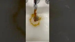 Brown Water Coming Out Of A Bathroom Faucet