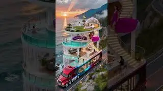 Would You Live Here?Floating House 🚐✨#MovingHome #DreamHouseOnWheels #FutureLiving #TravelVibes