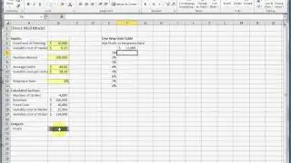 How to make a one way data table in Excel