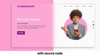 Responsive Portfolio Landing Page Website Design with HTML and CSS 2024 | codelabweb | source code