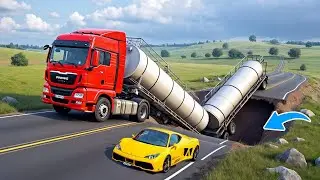 Cars vs The Worst DEEP Pit Bridge Challenge #2 - BeamNG drive Fails & Crashes 2025!