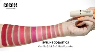 Eveline Kiss Me Quick Soft Matt &ndash; Swatche 12 odcieni ✨ | Cocolita