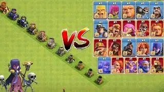 Every level mortar vs random troops attack clashofclans game 