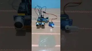 Control Servo motor by Ultrasonic distance sensor ! #arduino #electronics #shorts