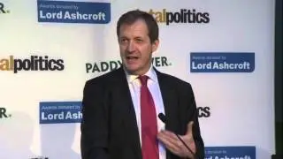Alastair Campbell presents Ian McEwan with Political Fiction Book of the Year