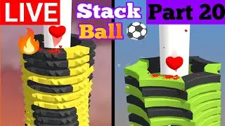 🔴 Stack Ball Live Gameplay 🎮🏀 | Part 20