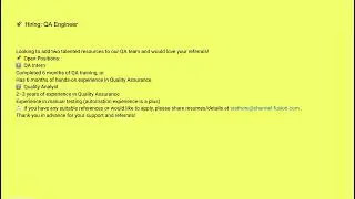 👉 Latest QA Jobs | Manual & Automation Testing